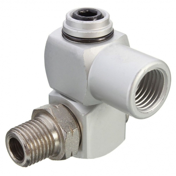 AcserGery Stay Universal 360 Swivel 1/4 "BSP Air Hose Connector Adapter Flow Aluminium Tool Hot