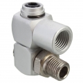 AcserGery Stay Universal 360 Swivel 1/4 "BSP Air Hose Connector Adapter Flow Aluminium Tool Hot