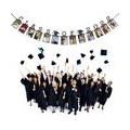 AcserGery 2022 Graduation Banner Gratulation Party Wandbehang Congrats Grad Banner Party Dekoration Goldpapier Congrats Grad Let