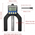 AcserGery Hochpräzises LCD-Digitalanzeige-Schiebesattel-Lineal Höhen- und Tiefenmessgerät mit Messbereich von 0-85 mm Basis mit 