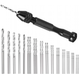 More about AcserGery 31 Stück Mini-Handbohrmaschine, Präzisions-Schraubstock + 30 Stück Mikro-Spiralbohrer für Modellbau, Basteln, Schnitze