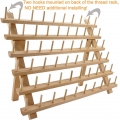 60 Spulen Holz Fadenhalter / Garnhalter / Fadenspulen Organizer mit Haken zum Aufhängen für Stickerei, Quilten, Nähen, Haare Fle