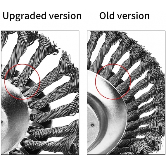 Pyzl Freischneider Bürste (25,4 x 200 mm) Runde Unkrautbürste zum Entfernen von Moos und Rost