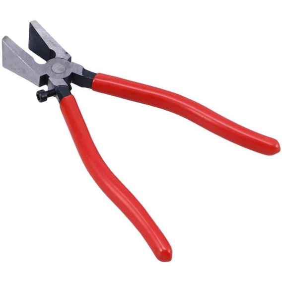 Pyzl 200mm Handheld Schlüsselanhänger Zange Flache Nase Glasschneider Zange Cutter Weicher Griff (Rot)