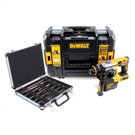 DeWalt DCH 273 NT Akku Kombihammer 18 V 2,1 J SDS plus Brushless + 13 tlg. Bohrer und Meißel Set + TSTAK - ohne Akku, ohne Ladeg