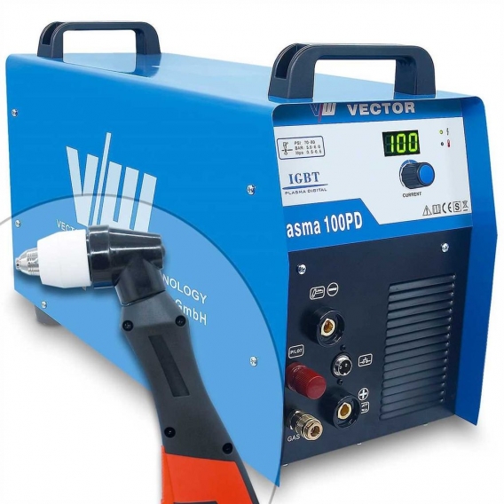 Plasmaschneider Vector Plasma 100PD Inverter Plasma Cutter  Pilot Zündung 40MM 400V