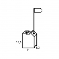 Kohlebürsten für Festool Exzenterschleifer Rotex R01-WET 6,3x7x15,4mm 41170