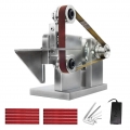 Mini-Schleifpoliermaschine Vorwaerts-Rueckwaerts-Drehbandmaschine Tisch Sandbandmaschine Doppeleinstellbandrad DIY Sandbandmasch