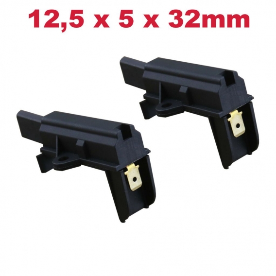 2x Kohlebürsten Motorkohlen 12,5x5x32mm für LG WD 1005 CI (HÝN) Y-19 1000 D/D, ANDI AN99701 (BAE) Y-19 1000 D/D, BEKO WB 7110 M 