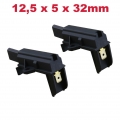 2x Kohlebürsten Motorkohlen 12,5x5x32mm für LG WD 1005 CI (HÝN) Y-19 1000 D/D, ANDI AN99701 (BAE) Y-19 1000 D/D, BEKO WB 7110 M 