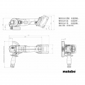 Metabo Akku-Winkelschleifer W 18 L 9-125 602247850 Schutzhaube Stützflansch