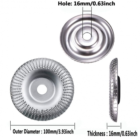 AcserGery Winkelschleifer Scheibe Holz Hartmetall Schleifscheibe Schnitzen Schleifscheibe Formung Polieren Schleifscheibe Platte