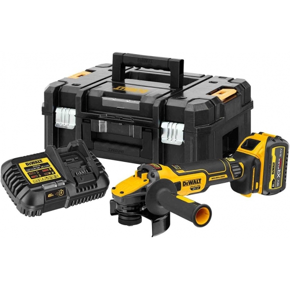 DeWALT DCG409T1 Akku-Winkelschleifer Advantage 18V/54V - 6Ah Ø125 mm bürstenlos - Mit TStak-Box