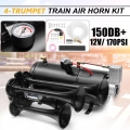 4 Klang 150db Drucklufthorn Fanfare Hupe + 170PSI Kompressor Set DC 12V 3 Liter