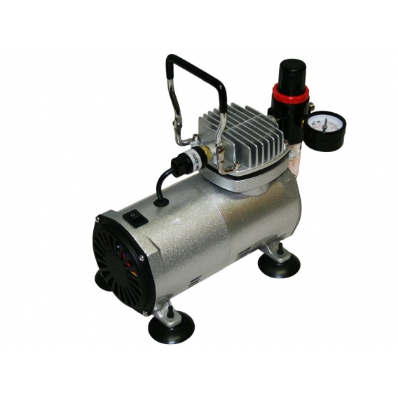 Bc-elec - TC-20B ÖLFREIER MINI-KOMPRESSOR AIRBRUSH KOMPRESSOR LEISE 0-4 BAR GRAU DRUCKMINDERER