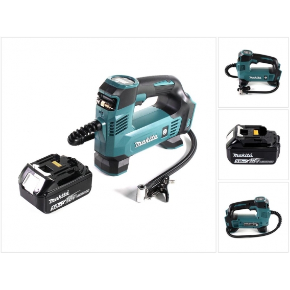 Makita DMP 180 T1 Akku Kompressor 18 V 8,3 bar + 1x Akku 5,0 Ah - ohne Ladegerät