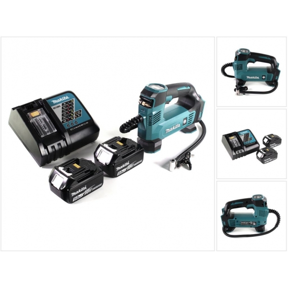 Makita DMP 180 RT Akku Kompressor 18 V 8,3 bar + 2x Akku 5,0 Ah + Ladegerät