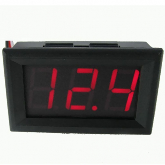 3-Draht-LED-Digitalanzeige Volt Voltmeter Voltmeter Auto Motor 0,56 \'\' rot Farbe rot