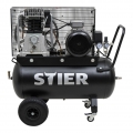 STIER Kompressor PKT 980-10-90, 10 bar, Druckluftkompressor, Werkstattkompressor, Druckluft-Werkzeug, Luftdruck