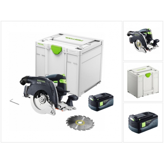 Festool HKC 55 EB-Basic Akku Handkreissäge 18 V 160 mm Brushless ( 576163 ) + 1x Akku 5,2 Ah + Systainer - ohne Ladegerät