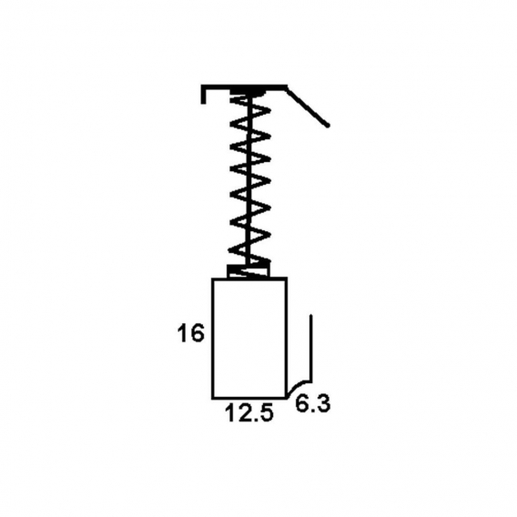 Kohlebürsten für Festool Handkreissäge AXP 85 - AXP85 6,3x12,5x16mm 483766