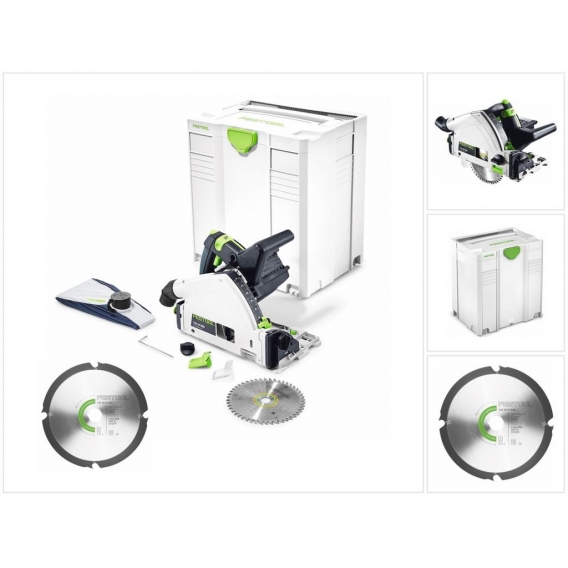 Festool TSC 55 Li REB Akku Tauchsäge 36V ( 2x18V ) ( 201395 ) 160 mm Brushless Solo im Systainer + Diamant-Sägeblatt - ohne Akku