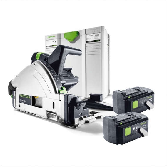 Festool TSC 55 Li REB-Basic Akku Tauchsäge 36V (2x18V) 160 mm Brushless + 2x Akku 5,2Ah + systainer - ohne Ladegerät