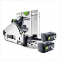 Festool TSC 55 Li REB-Basic Akku Tauchsäge 36V (2x18V) 160 mm Brushless + 2x Akku 5,2Ah + systainer - ohne Ladegerät