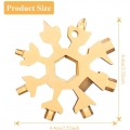 Multitool Edelstahl Fahrrad Multifunktionswerkzeug,Tragbare Schneeflocke Schlüsselbund Schraubendreher,18-in-1 Schneeflocke Mult