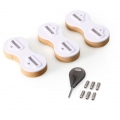 AcserGery Mysports 3 PCS Fushion Fin Box Plug Extra Finnenschlüssel 9 mm Finnenschrauben-Set