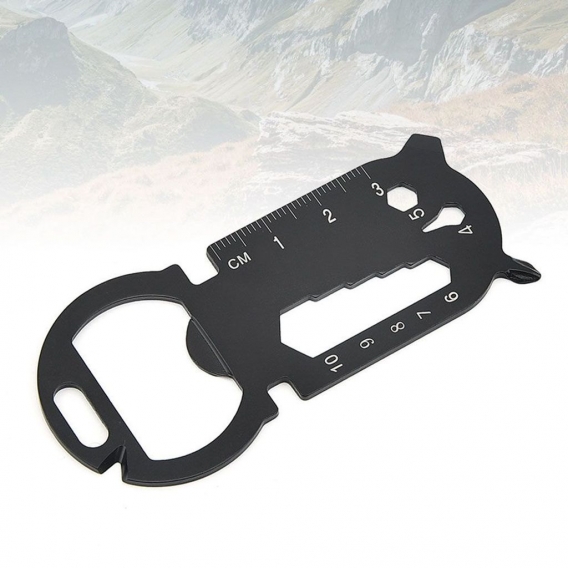 AcserGery Kreative Taschenwerkzeuge Wandern Survival Tool Werkzeuge Karte Multitool Edelstahl Notfallwerkzeuge Schlüsselanhänger