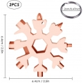 AcserGery 2 Stück 18-in-1 Schneeflocken Multi-Tool Männer Geschenke Schneeflockenwerkzeug 2021 Multitool Geschenke Ideales Gadge