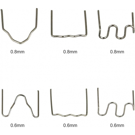 AcserGery Set mit 600 Kunststoff-Reparaturwerkzeugen für Stoßstangen – S-Wave-Heftklammern