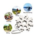 Pyzl Snowflake Tool 18-in-1-Edelstahl-Multitool, Snowflake-Multitool, Multifunktions-Schneeflocke-Schraubendreher für Camping-Ab