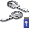 Pyzl 24-in-1-Multi-Tool-Schlüssel, schlüsselförmiges Edelstahl-Taschenwerkzeug, Outdoor-Multitool für Flaschenöffner, Schraubend