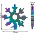 Schneeflocke Multi-Tool, 18-in-1 Tragbares Edelstahl-Multifunktionswerkzeug Portable Schlüsselbund Schraubendreher Flaschenöffne