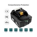 2-Pack 18V 6,0Ah Lithium-Ionen Akku Batterie Ersatzakkus Werkzeugakkus Akku-Werkzeugbatterie Für Makita BL1850 BL1815 BL1815N BL