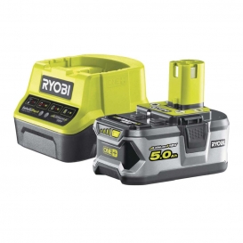 More about RYOBI Akku u. Schnellladegerät RC18120-150 18V, 5Ah Akku, Lithium-Ionen, Batterie, Ladegerät