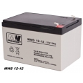 MW-Power AGM GEL Batterie MWS-12-12 VRLA 12V 12Ah (C20) baugleich 9Ah 10Ah 15Ah