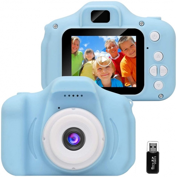 Kinder Digital Kamera Spielzeug Kleinkind Kamera Spielzeug 2 Zoll HD-Bildschirm 1080P 32 GB TF-Karte Jungen und Mädchen Geschenk