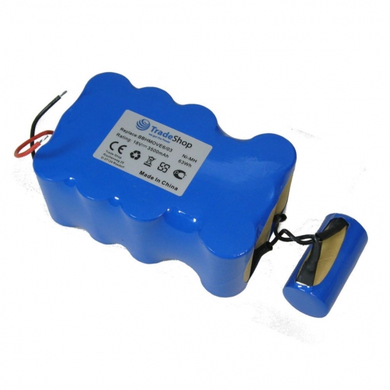 Trade-Shop Ni-MH Akku für Bosch BBHMOVE4, BBHMOVE5, BBHMOVE6 Akku-Staubsauger ersetzt FD9307, FD9403, 751993 / 18V 3500mAh Ersat