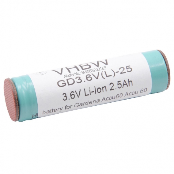 vhbw Akku Ersatz für Gardena 08800-000.640.00, 08829-00.640.00, 8801 Lithiumenergy für Elektrowerkzeug (2500 mAh, Li-Ion, 3,6 V)