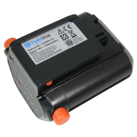 2x Trade-Shop Li-Ion Akku 18V / 2500mAh für Gardena 881 9824 9839 ersetzt 09839-20, 9839-20, 08833-20, 967102001, 9840-20, 5ICR1