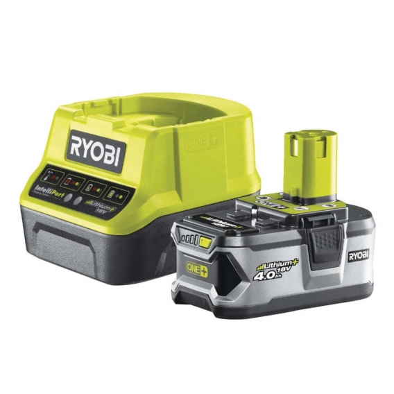 RYOBI Akku u. Schnellladegerät RC18120-140 18V, 4Ah Akku, Lithium-Ionen, Batterie, Ladegerät