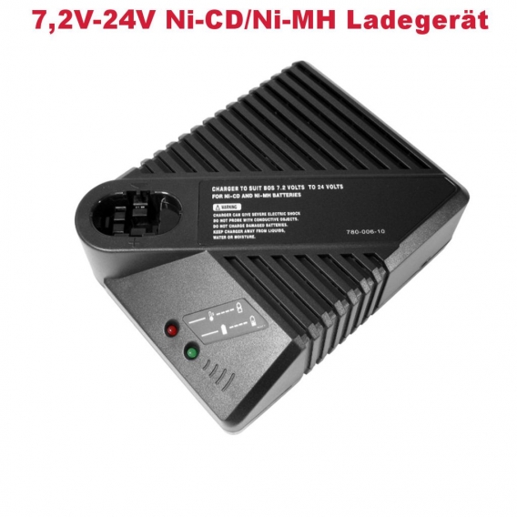 Akku Ladegerät Schnellladegerät Ladestation 7,2V-24V Ni-MH Ni-Cd für Bosch PSB 12 VE-2 PSR 12 PSR 12VE Würth ABH 20-SLE