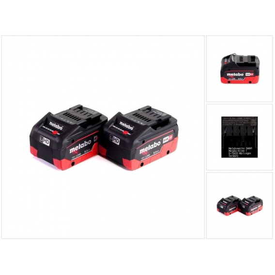 Metabo Akku Basis Set 18V mit 2x Akku LiHD 8,0Ah ( 625592000 )