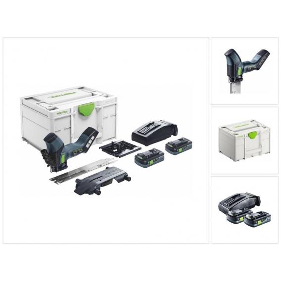 Festool ISC 240 HPC 4,0 EBI-Plus Akku Dämmstoffsäge 18 V 240 mm ( 576569 ) + 2x Akku 4,0 Ah + Ladegerät + Systainer ( Nachfolger