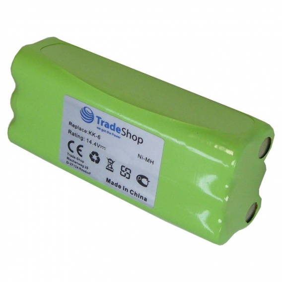 Trade-Shop Premium Ni-Mh Akku, 14,4V / 2500mAh / 36Wh für Dirt Devil Libero M606, M606-1, M606-2, M606-3, M606-4 Spider M607, M6