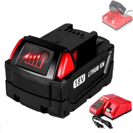 More about 18V 6.0Ah Lithium Akku Ersatzakku mit Ladegerät für Milwaukee 48-11-1815 48-11-1850 2646-20 Akku-Elektrowerkzeuge