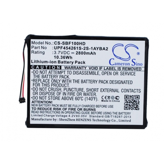 Ersatzakku - CS-SBF100HD - Seagate UPF454261S-2S-1AYBA2 - 3,7 Volt 2800mAh Li-Ion